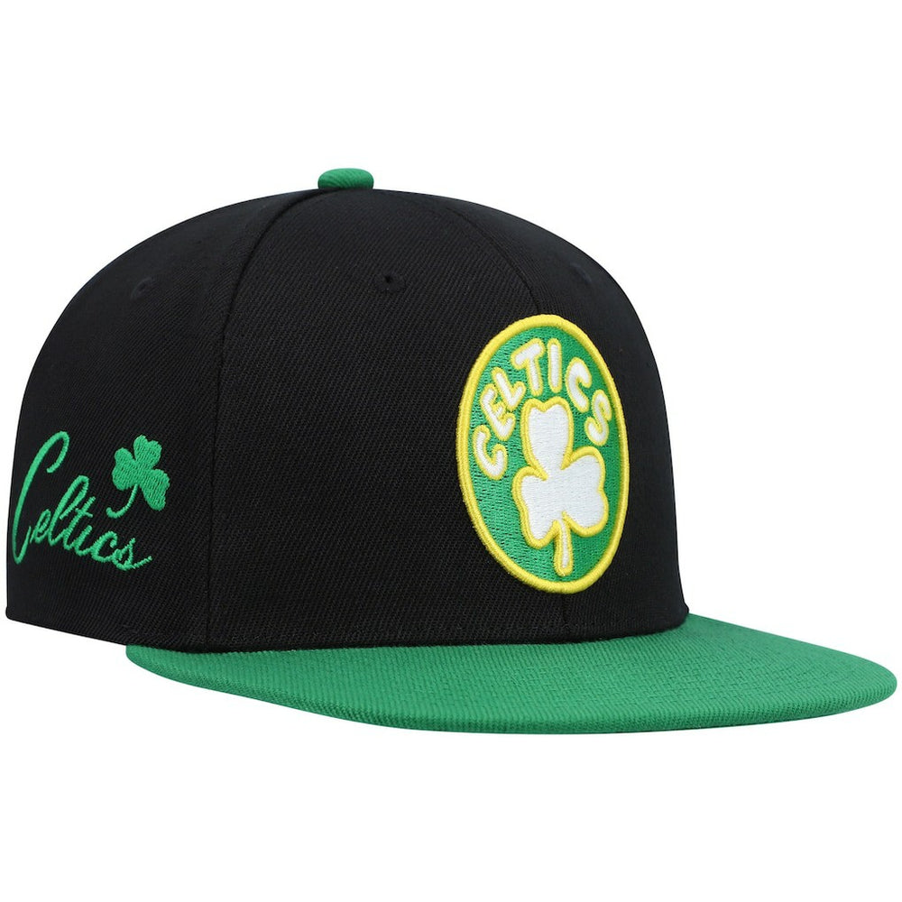 Mitchell & Ness Boston Celtics Hardwood Classics Snapback Hat Black/Kelly Green