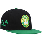Mitchell & Ness Boston Celtics Hardwood Classics Snapback Hat Black/Kelly Green