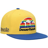 Mitchell & Ness Denver Nuggets Hardwood Classics Snapback Hat Gold/Royal