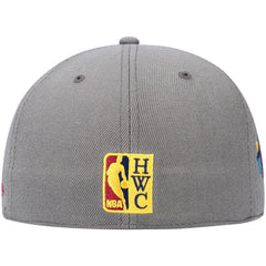Mitchell & Ness Philadelphia 76ers Hardwood Classics 60th Anniversary Carbon Cabernet Fitted Hat Charcoal