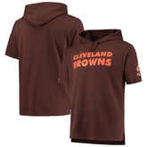 Cleveland Browns Game Day Hoodie T-Shirt - Brown - Mitchell & Ness