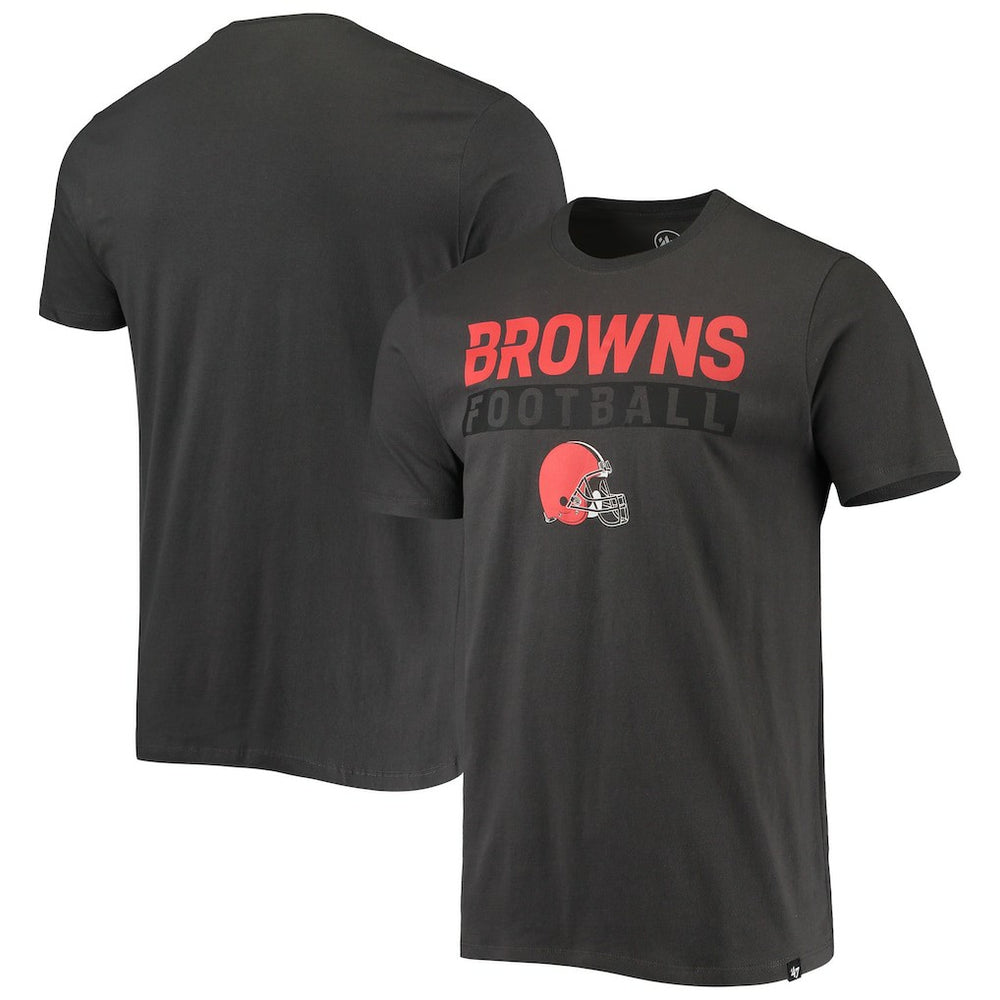 Cleveland Browns '47 Dark Ops Super Rival T-Shirt - Charcoal - 47 brand