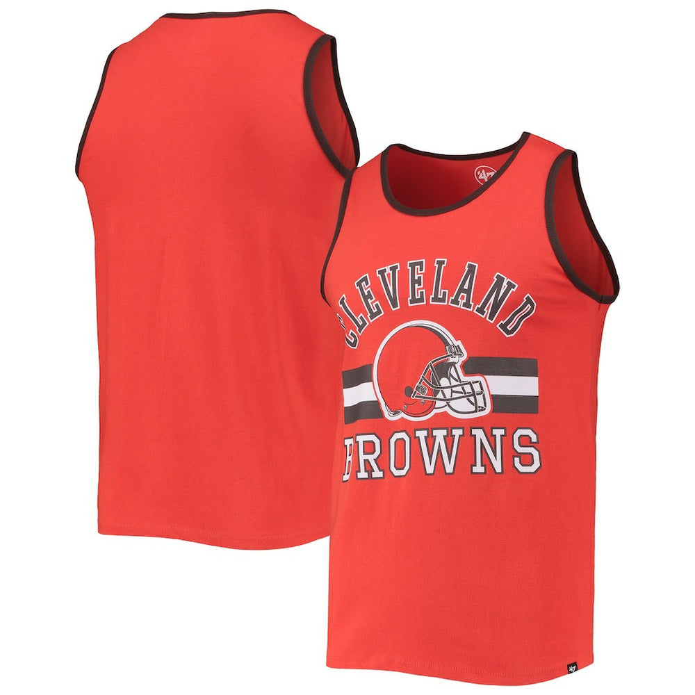 Cleveland Browns '47 Edge Super Rival Tank Top - Orange - 47 brand