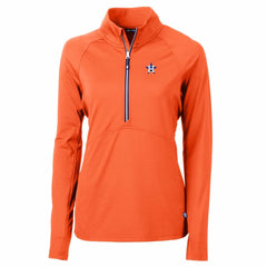 Houston Astros Cutter & Buck Women's Adapt Eco Knit Stretch Half-Zip Pullover Top Sale
