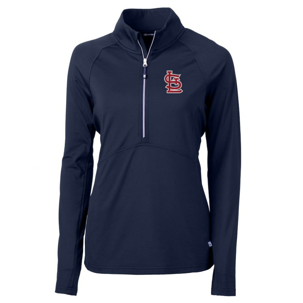 St. Louis Cardinals Cutter & Buck Women's Adapt Eco Knit Stretch Half-Zip Pullover Top Sale