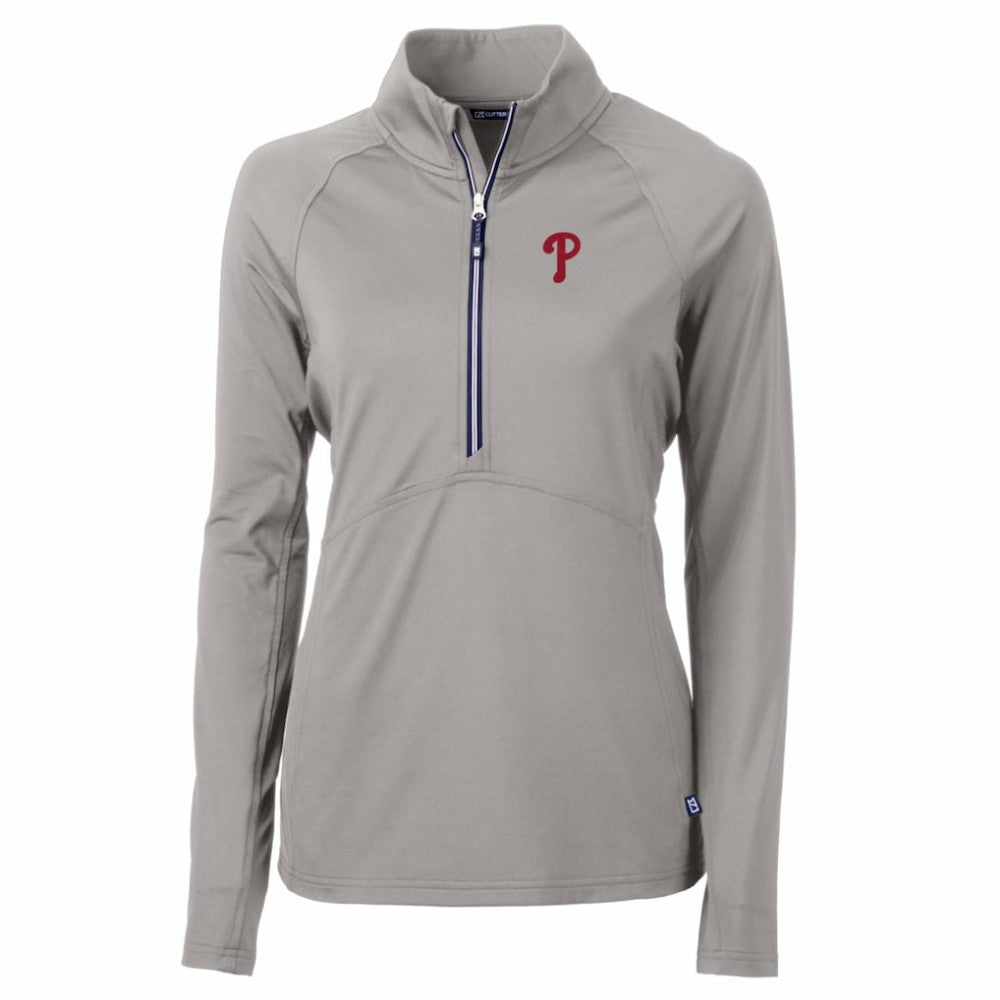 Philadelphia Phillies Cutter & Buck Women's Adapt Eco Knit Stretch Half-Zip Pullover Top Near Me