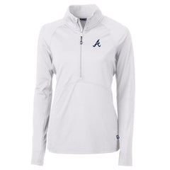 Atlanta Braves Cutter & Buck Women's Adapt Eco Knit Stretch Half-Zip Pullover Top Discount