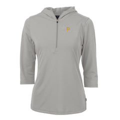 Pittsburgh Pirates Cutter & Buck Women's Virtue Eco Pique 3/4 Sleeve Half-Zip Pullover Hoodie Discount