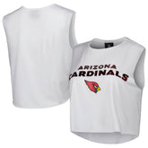 Arizona Cardinals Cuce Women's Sequin Cropped Tank Top - White - NFL