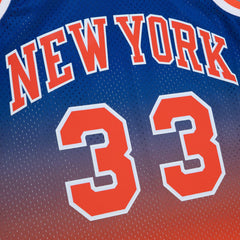 Mitchell & Ness Patrick Ewing New York Knicks 1991/92 Hardwood Classics Fadeaway Swingman Player Jersey Orange/Royal