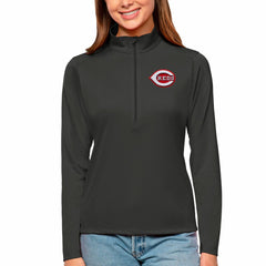 Cincinnati Reds Antigua Women's Tribute Quarter-Zip Pullover Top Discount