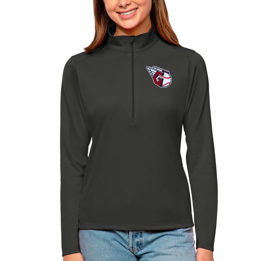 Cleveland Guardians Antigua Women's Tribute Quarter-Zip Pullover Top Sale