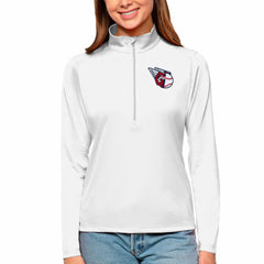 Cleveland Guardians Antigua Women's Tribute Quarter-Zip Pullover Top for sale