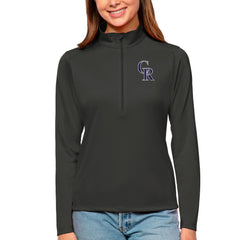 Colorado Rockies Antigua Women's Tribute Quarter-Zip Pullover Top Discount