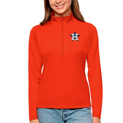 Houston Astros Antigua Women's Tribute Quarter-Zip Pullover Top Outlet