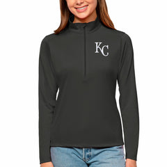 Kansas City Royals Antigua Women's Tribute Quarter-Zip Pullover Top Outlet
