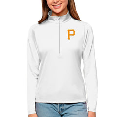 Pittsburgh Pirates Antigua Women's Tribute Quarter-Zip Pullover Top Outlet