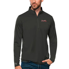 Atlanta Braves Antigua Tribute Quarter-Zip Pullover Top Outlet