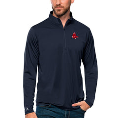 Boston Red Sox Antigua Tribute Quarter-Zip Pullover Top Outlet