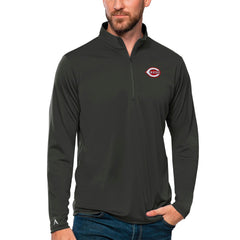 Cincinnati Reds Antigua Tribute Quarter-Zip Pullover Top Online