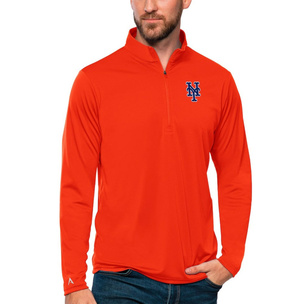 New York Mets Antigua Tribute Quarter-Zip Pullover Top Sale