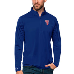 New York Mets Antigua Tribute Quarter-Zip Pullover Top Sale