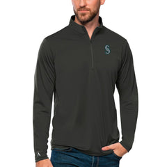 Seattle Mariners Antigua Tribute Quarter-Zip Pullover Top Discount
