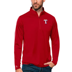 Texas Rangers Antigua Tribute Quarter-Zip Pullover Top Near Me