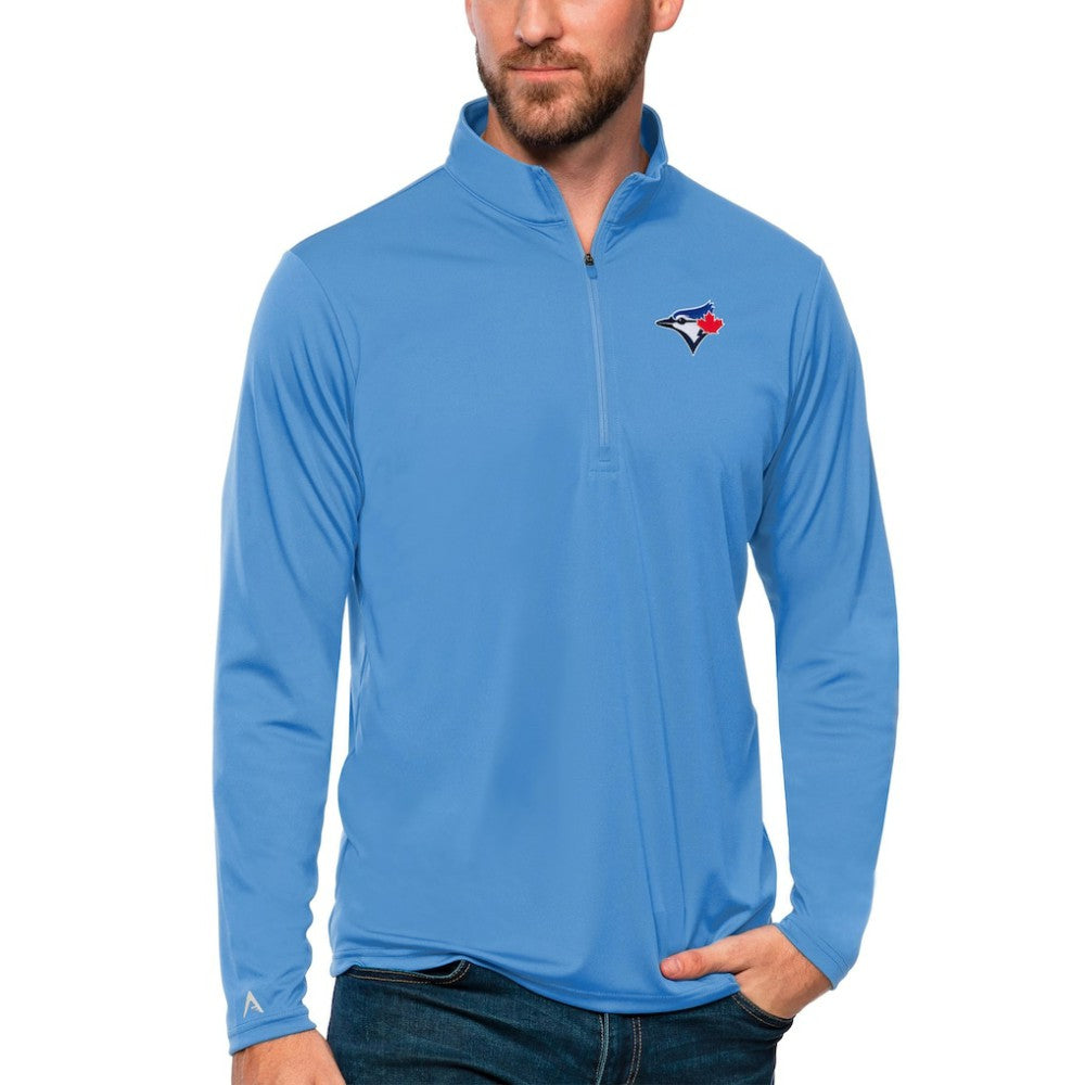 Toronto Blue Jays Antigua Tribute Quarter-Zip Pullover Top Sale