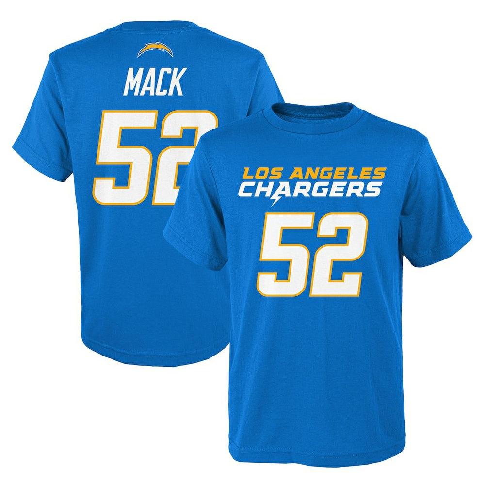 Khalil Mack Los Angeles Chargers Youth Mainliner Player Name & Number T-Shirt - Powder Blue - NFL