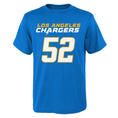 Khalil Mack Los Angeles Chargers Youth Mainliner Player Name & Number T-Shirt - Powder Blue - NFL