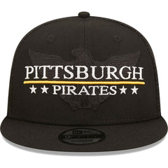 Pittsburgh Pirates New Era Patriot Trucker 9FIFTY Snapback Hat Discount
