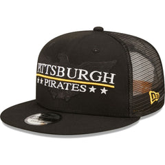 Pittsburgh Pirates New Era Patriot Trucker 9FIFTY Snapback Hat Discount