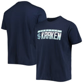 Seattle Kraken Levelwear Richmond Wordmark T-Shirt - Navy | NHL Lifestyle