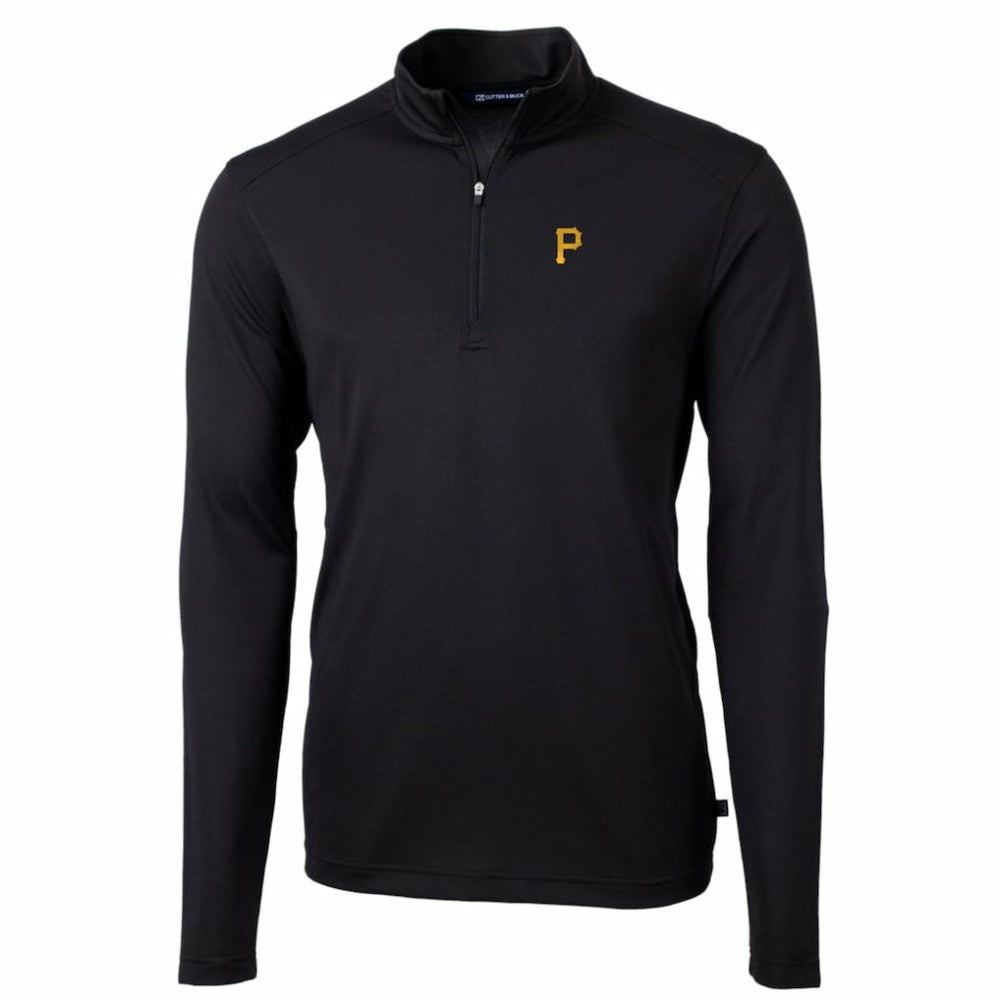 Pittsburgh Pirates Cutter & Buck Big & Tall Virtue Eco Pique Quarter-Zip Pullover Jacket Outlet