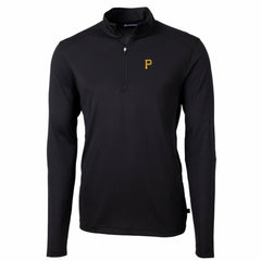 Pittsburgh Pirates Cutter & Buck Big & Tall Virtue Eco Pique Quarter-Zip Pullover Jacket Outlet