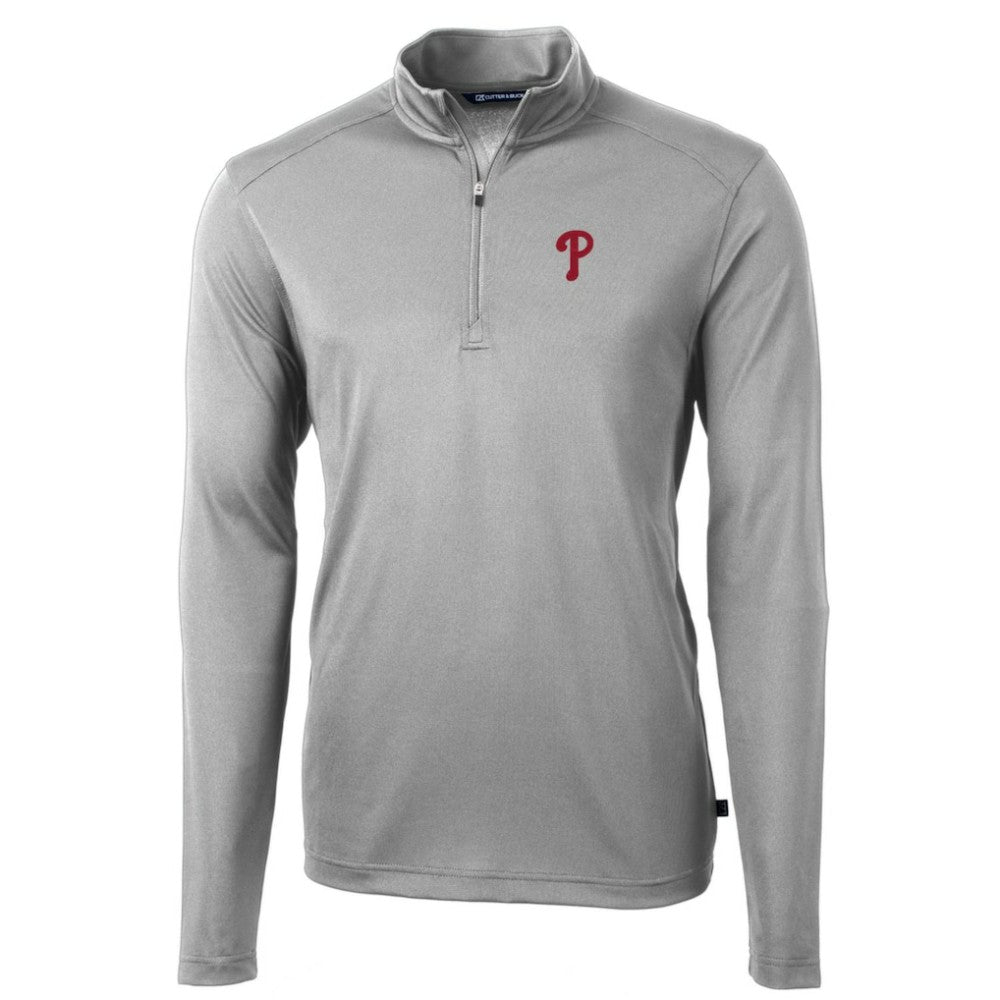 Philadelphia Phillies Cutter & Buck Big & Tall Virtue Eco Pique Quarter-Zip Pullover Jacket Near Me
