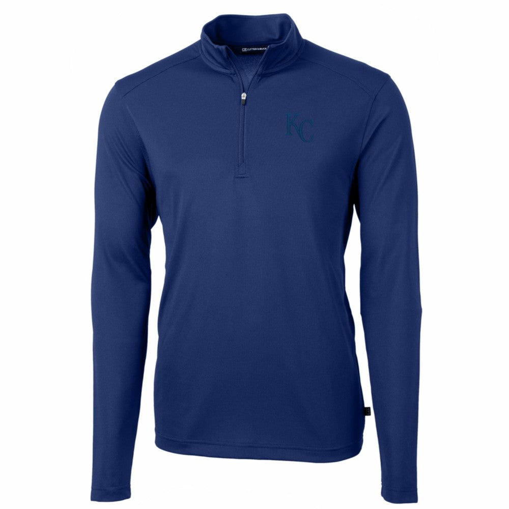 Kansas City Royals Cutter & Buck Big & Tall Virtue Eco Pique Quarter-Zip Pullover Jacket Online