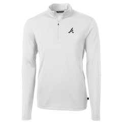 Atlanta Braves Cutter & Buck Big & Tall Virtue Eco Pique Quarter-Zip Pullover Jacket Discount
