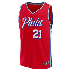 Fanatics Joel Embiid Philadelphia 76ers Fast Break Replica Player Jersey Statement Edition Red