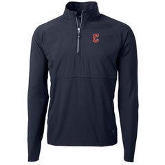 Cleveland Guardians Cutter & Buck Adapt Eco Knit Hybrid Recycled Quarter-Zip Pullover Jacket Outlet