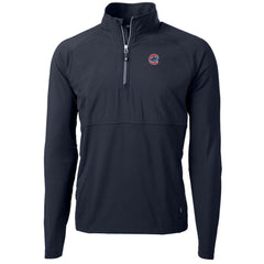 Chicago Cubs Cutter & Buck Adapt Eco Knit Hybrid Recycled Quarter-Zip Pullover Jacket Discount