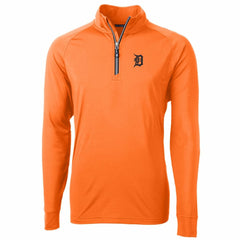 Detroit Tigers Cutter & Buck Adapt Eco Knit Stretch Recycled Quarter-Zip Pullover Jacket for sale