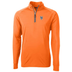 New York Mets Cutter & Buck Adapt Eco Knit Stretch Recycled Quarter-Zip Pullover Jacket Discount