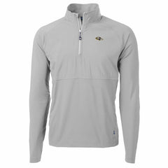 Baltimore Ravens Cutter & Buck Adapt Eco Knit Hybrid Recycled Quarter-Zip Raglan Jacket - Gray - NFL