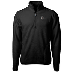 Atlanta Falcons Cutter & Buck Cascade Eco Sherpa Fleece Quarter-Zip Pullover Jacket - Black - NFL