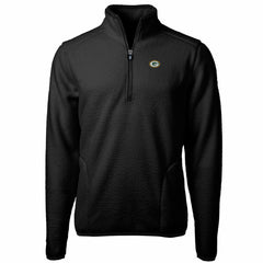 Green Bay Packers Cutter & Buck Big & Tall Cascade Eco Sherpa Fleece Quarter-Zip Pullover Jacket - Black - NFL