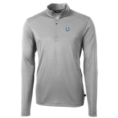 Indianapolis Colts Cutter & Buck Big & Tall Virtue Eco Pique Quarter-Zip Pullover Jacket - Gray - NFL