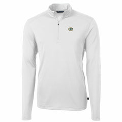 Green Bay Packers Cutter & Buck Big & Tall Virtue Eco Pique Quarter-Zip Pullover Jacket - White - NFL