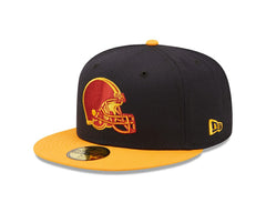 Cleveland Browns New Era 60th Anniversary 59FIFTY Fitted Hat - Navy/Gold - NFL